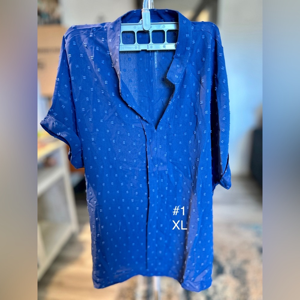 Blue top size XL new no tags very pretty blue blouse